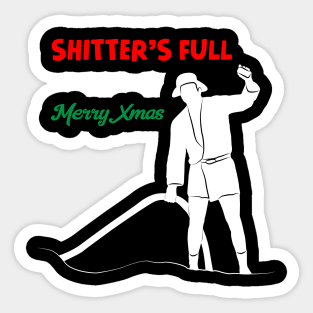 Shitter's Full Cousin Eddie Merry Christmas Vacation T-Shirt Sticker